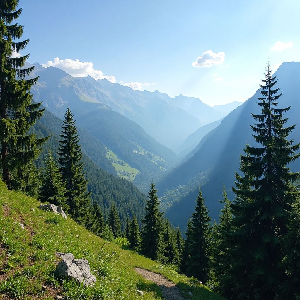 Peisaj montan din Carpați